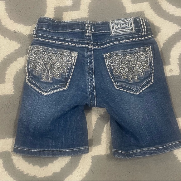 Vigoss Blue Denim Shorts with Rolled Cuffs/ Grace in LA Bundle Size 4 - Picture 6 of 9